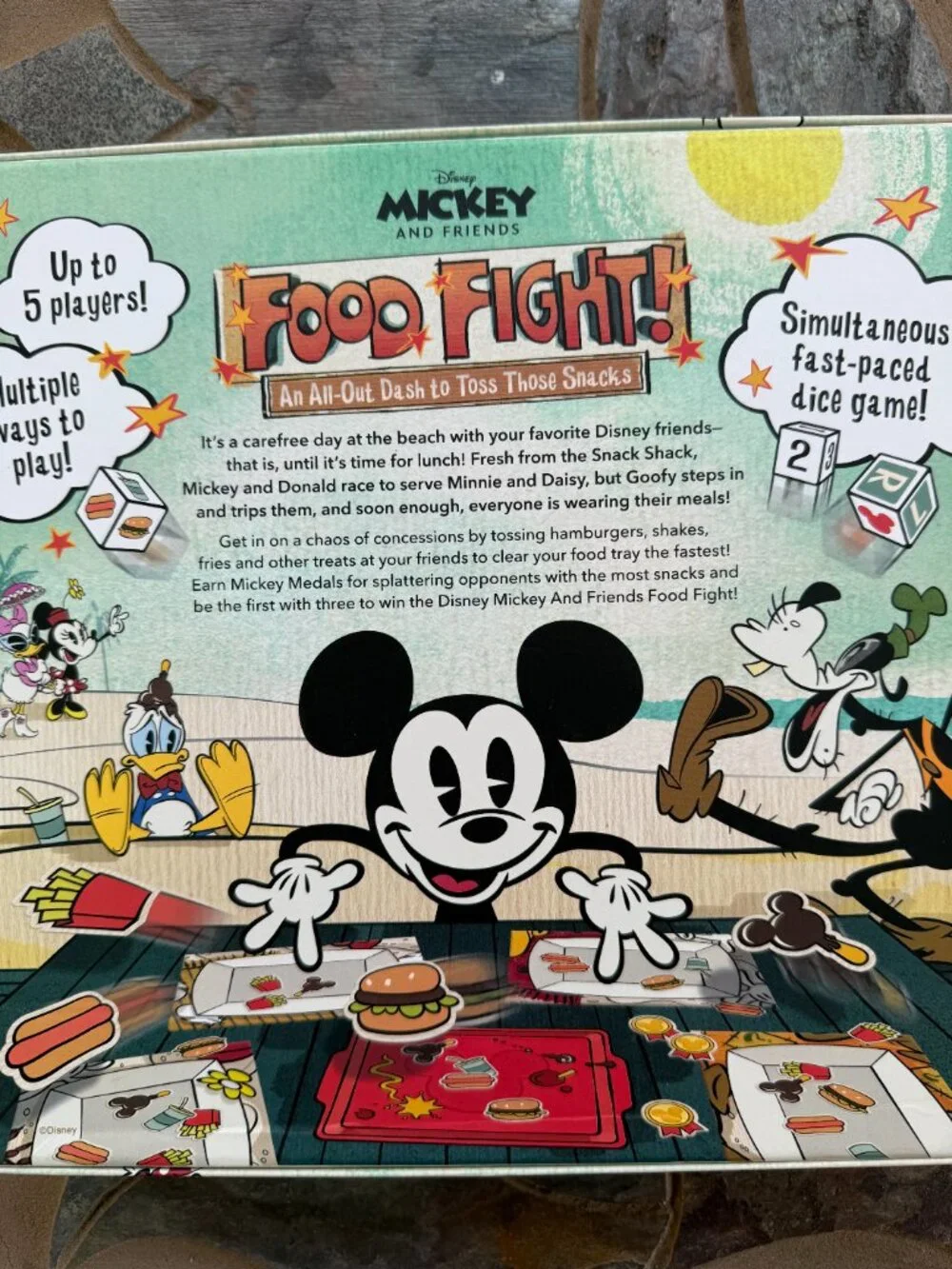 Disney Mickey And Friends Food Fight Board Game 100% Complete Excellent Conditio